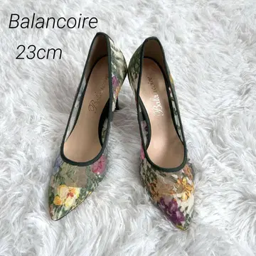 블랑코와르 Balancoire 일본제 튤 레이스 스폰테드 펌프스
