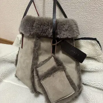 MUKU 몽테로사 무스탕 토트백 양가죽