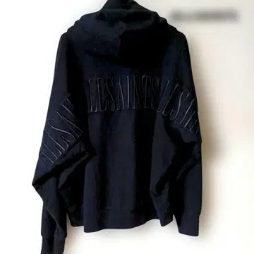 올세인츠 블랙 후드티 자수 빅 로고