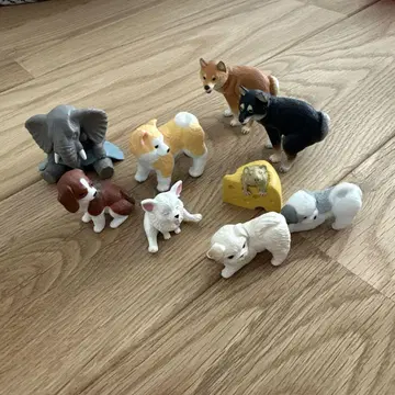 동물 피규어 9개 세트