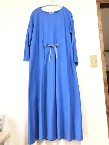 블루 롱 원피스 티셔츠 원피스 일본제 택 포함 미사용 새상품