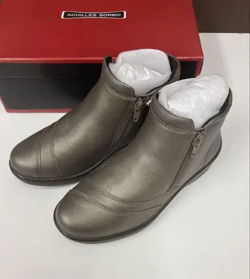 아킬레스 솔보 (22cm) 넓은 폭 4E 양쪽 지퍼 부츠