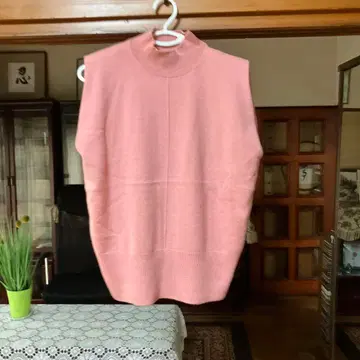 BANANA REPUBLIC 100% 캐시미어 니트 베스트 S 핑크
