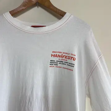 ENHYPEN Manifesto 투어 T셔츠 긴팔 L 화이트