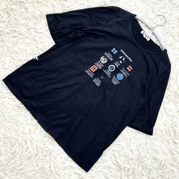 피코네 블랙 그래픽 반팔 T셔츠 XL 빅 사이즈 코튼 100%