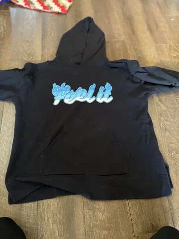 AI 짱. Feel it 블랙 후드티