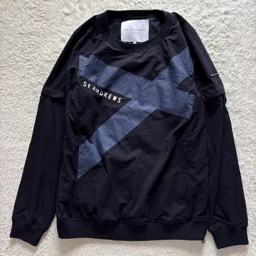 St ANDREWS 2way 나일론 풀오버 안감 메쉬 네이비