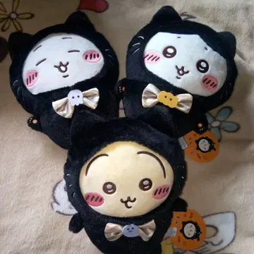 치이카와 검은 고양이 봉제 인형 3세트