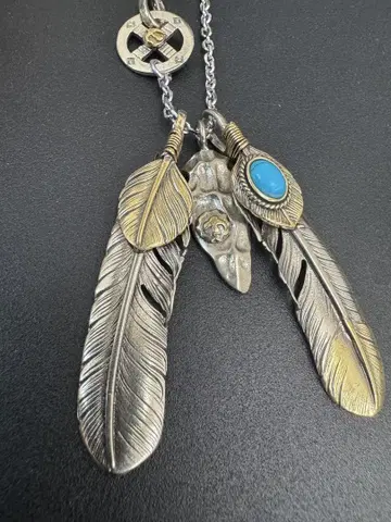 터콰이즈 페더 목걸이 커스텀 롱 목걸이