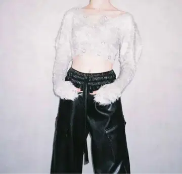melt the lady shaggy knit tops