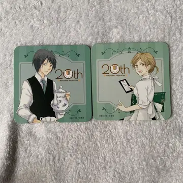 나츠메 우인장 하쿠센샤 콜라보 카페 코스터 타누마 타키