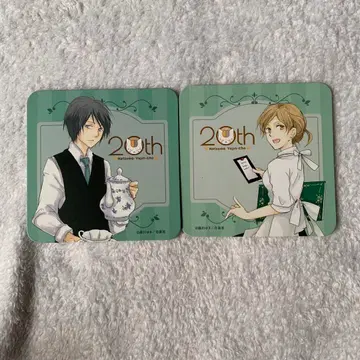 나츠메 우인장 하쿠센샤 콜라보 카페 코스터 타누마 타키