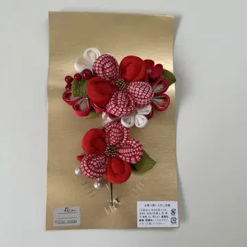 머리 장식 일본 의류 빨간색 꽃 후리소데