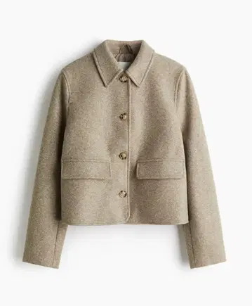 [미사용품] H&M 카라 부착 자켓 베이지 M 사이즈