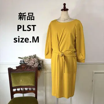 새상품 PLST 스트레치 분또 사이드 벨트 원피스