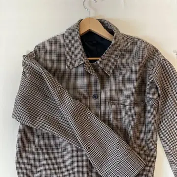 체크 무늬 브라운 자켓 Luv maison