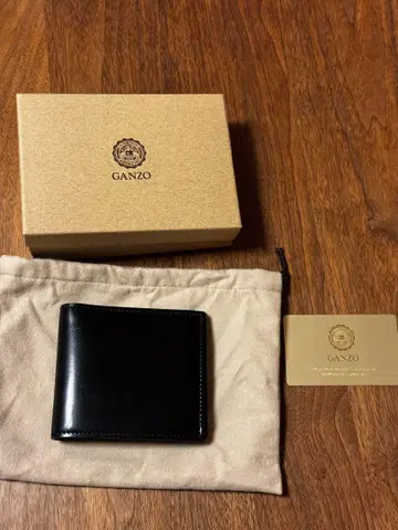 GANZO 쉘 코도반 접이식 지갑 동전 지갑 포함