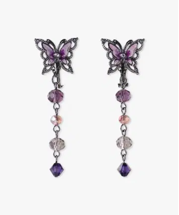 ANNA SUI 2WAY 귀걸이 퍼플