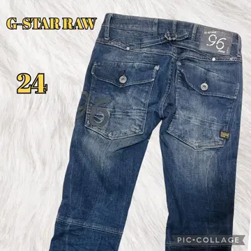 새상품급 G-STAR RAW 신치 벨트 스트레치 데님 팬츠 24 스키니