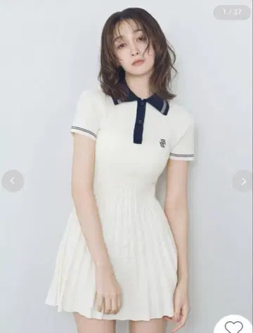 니트 폴로 셔츠 원피스