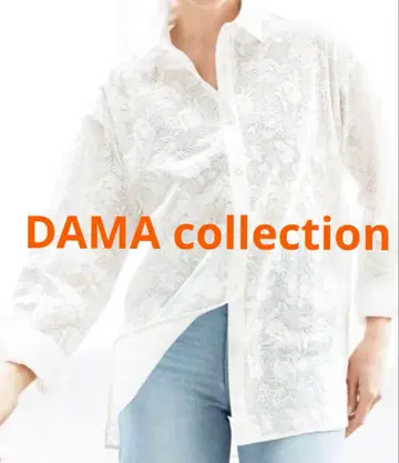DAMA collection 보태니컬 무늬 자수 블라우스