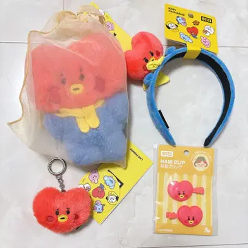 BT21 TATA 타타 봉제 인형 키링 머리띠 앞머리 클립