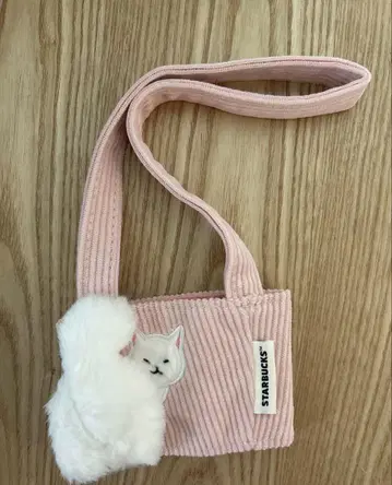 STARBUCKS 핑크 고양이 드링크 홀더