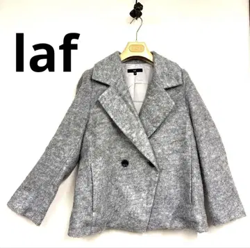 laf 그레이 모헤어 혼방 숏코트 자켓