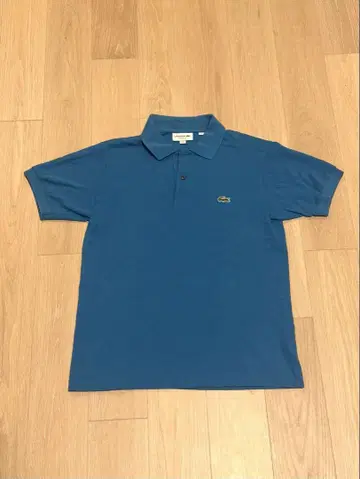 LACOSTE 클래식 핏 피케 셔츠 파랑 XS