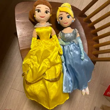 벨과 신데렐라 봉제 인형 세트