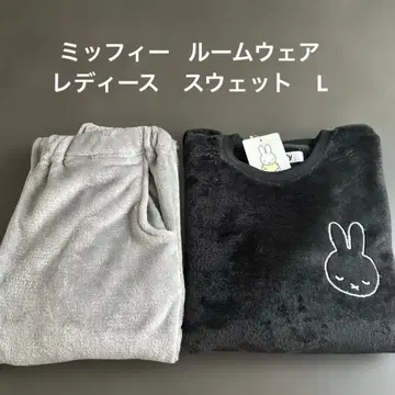 [새상품] miffy 미피 룸웨어 세트 블랙 여성용 그레이