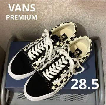 VANS 올드스쿨 36 프리미엄 28.5 체커 블랙 화이트