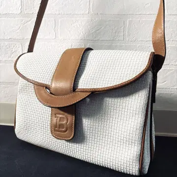 [ 정품 ] BALLY 숄더백 PVC 가죽 로고 스몰 화이트