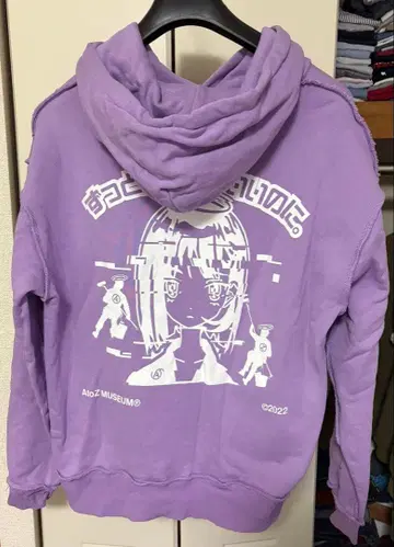 계속 한밤중이면 좋을 텐데. A to Z 콜라보 후드티 L 퍼플 계밤