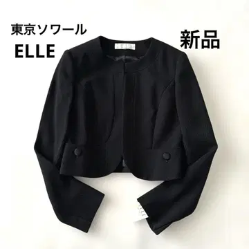 새상품 도쿄 소와르 ELLE 노카라 자켓 블랙 포멀 7호