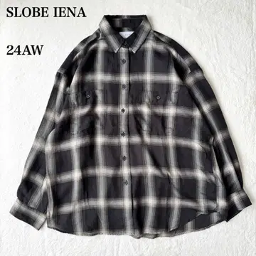 SLOBE IENA 비에라 체크 루즈 셔츠 블랙