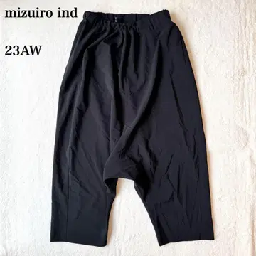 23AW mizuiroind 개더 사루엘 팬츠 블랙 2