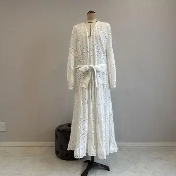 화이트 레이스 롱 원피스 ZARA