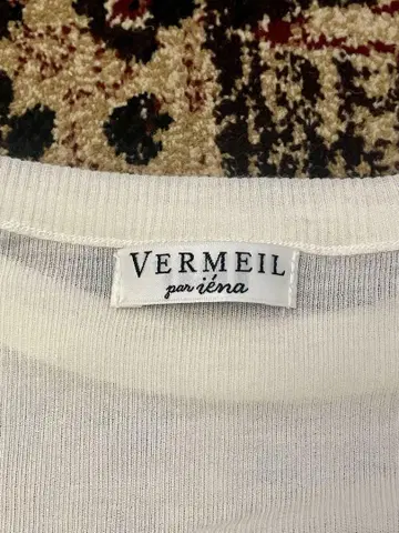 vermeil par iena 소프트 베일 코튼 크루넥 시어 롱 T