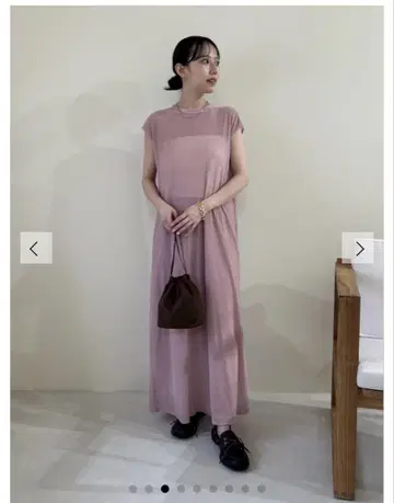 백산 프렌치 슬리브 벨로아 원피스