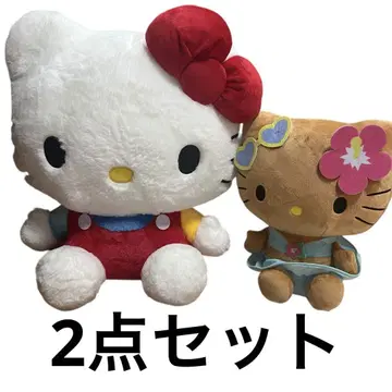 새상품 헬로키티 레트로 컬러돌 일광화상 갸루Ver. 봉제인형 세트