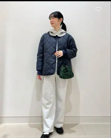 UNITED ARROWS 퀼팅 아우터 네이비 자켓