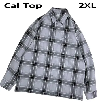 빅 사이즈 USA 제 CalTop(칼탑) 체크 긴팔 셔츠 2XL