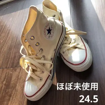 [ 거의 미사용 ] CONVERSE 올스타 하이컷 화이트 24.5cm