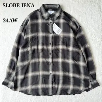 SLOBE IENA 비에라 체크 루즈 셔츠 블랙