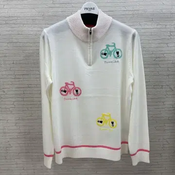 Picone Club 자전거 자수 하이넥 스웨터 사이즈 M