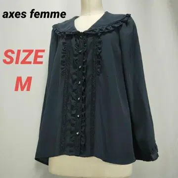 axes femme 엑시즈팜 블라우스 프릴 긴팔 M
