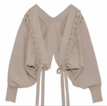 SNIDEL 레이스업 볼레로 니트 가디건