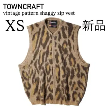 TOWNCRAFT 샤기 지퍼 베스트 새상품