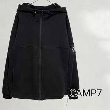 CAMP7 집업 후드티 블랙 후드 부착 긴팔 맨투맨 L